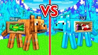 Rich JJ Diamond Wolf vs Mikey Poor Dirt Wolf House Inside Challenge in Minecraft - Maizen?