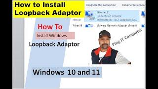 How to Install Microsoft Loopback Adapter Virtual Network Card in Windows 10 | Loopback Adapter