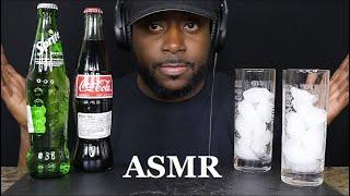 ASMR DRINKING SODA AND EATING ICE MUKBANG. (NO TALKING). REAL SOUNDS.