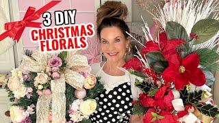 NEW!!! 3 DIY CHRISTMAS FLORALS~WREATH~CENTERPIECE I Love Christmas ep 28 Olivia's Romantic Home