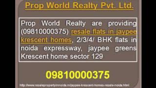 Jaypee Krescent Homes Resale Price 09810000375 Sector 129 Noida