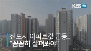 전주 신도시 아파트값 '이상 급등'.."거래 신중해야" 2020.01.10(금)