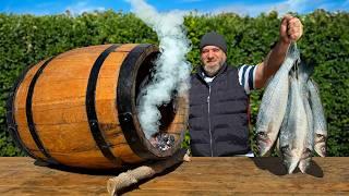 Lots of Smoked Fish in a Big Barrel! Recipe from Kanan Badalov