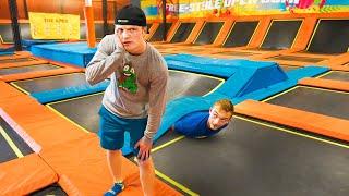 EXTREME HIDE & SEEK IN TRAMPOLINE PARK!