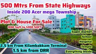 500Mtr From State HighwayPlot & House Sale Inside Township️Super Market & School Inside Community