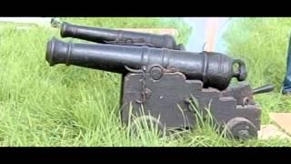 MINIATURE BLACK POWDER CANNONS SLOW MOTION