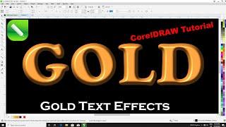 Coreldraw Tutorial - How To Make a Gold Text Effect in Coreldraw