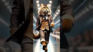 Who Needs a Model When You Have a Cat Like This in a Suit? #catlover #cat #shortsfeed