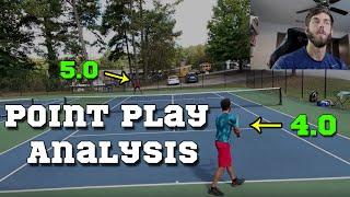 NTRP 4.0 vs 5.0 : Amateur Analysis of Points vs Former D2 College Player (Atlanta Tennis)