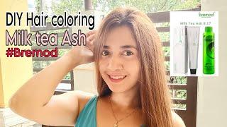 DIY Milk Tea Ash Bremod Hair Color #milkteaashhaircolor #bremodhaircolor