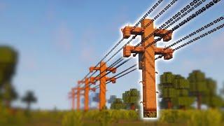 Minecraft | How to Build a Powerline Post