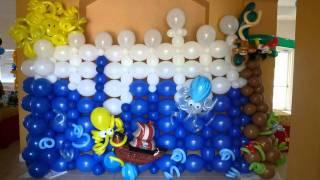 Back wall party design. Balloon decoration Pirate Theme. DreamARK Events  *www.dreamarkevents.com *