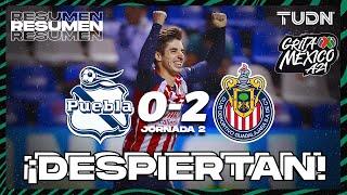 Resumen y goles | Puebla 0-2 Chivas | Grita México AP2021 - J2 | TUDN