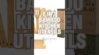 8 IN 1  BAMBOO KITCHEN UTENSILS. #shortsvideo #shortsviral #budol #budolfinds #kitchenware