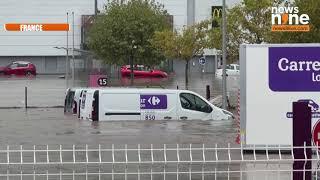 France on Red Alert: Cars And Roads Submerged In Floods Due To Heavy Rains