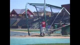 Brandon Rudd hitting live BP