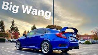 10th Gen 2016 Honda Civic Sedan Touring Type R Wing Spoiler Install DIY Review Ikon Motorsport