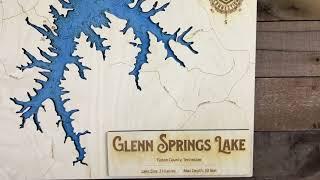 Glenn Springs Lake Engraved Map by Sportsman's Connection