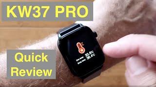 Kingwear KW37 PRO Temperature Apple Watch Shaped IP68 Waterproof Health Smartwatch: Quick Overview