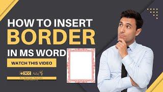 Insert Fancy Border in MS Word Document | Jan Composing Centre