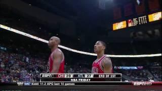 Derrick Rose Alley-Oop Slam Dunk vs Atlanta Hawks **HD Quality**