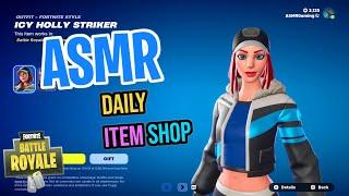 ASMR Fortnite NEW Icy Holly Striker Skin! Daily Item Shop  Relaxing Whispering 