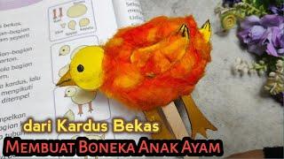 Membuat Boneka Anak Ayam dari Kardus Bekas @RiriZDIY