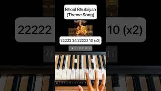 Bhool Bhulaiyaa Theme - (Easy Piano Tutorial) #shorts #piano #youtubeshorts