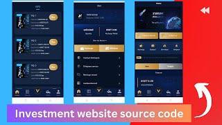 investment website kaise banaye || Starlink investment website source code