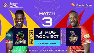 LIVE | St Kitts & Nevis Patriots vs Trinbago Knight Riders | CPL 2024