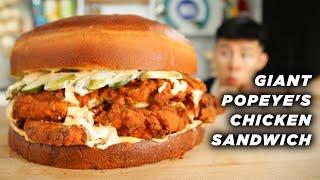 I Made A Giant Popeye's Chicken Sandwich