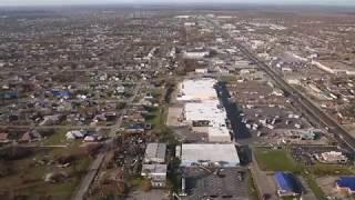 Bay County after Hurricane Michael from above