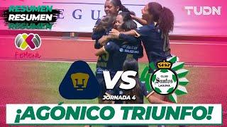 Resumen y goles | Pumas vs Santos | AP2023 Liga Mx Femenil J4 | TUDN