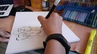 GRAFFITI ART, DRAWING with felt-tip marker / spidol