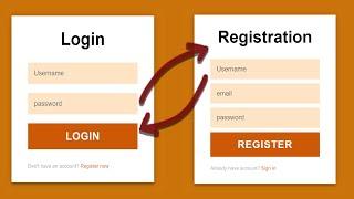 Toggle Login And Registration Form In HTML CSS And JavaScript | Login Form with Free Source Code