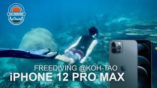 Freediving with iphone 12 pro max - 4K Cinematic Footage @Koh-Tao Thailand  [Go Deeper]