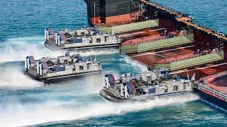 US Genius Idea to Deploy Gigantic Hovercraft from Dock at Sea