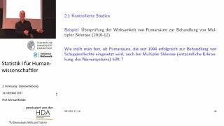 2. Vorlesung: Datenerhebung, Prospektiv kontrollierte Studie mit Randomisierung, Kausalität