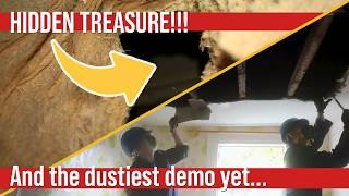 More hidden treasure behind our walls!! + Ceiling Demolition