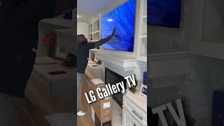 LG Gallery TV Install #fyp #tv #lg #oled #install #work #tvmounting #brick #howto #tutorial #tiktok