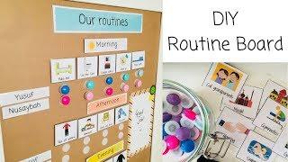 Getting your children into a routine - DIY Routine Board