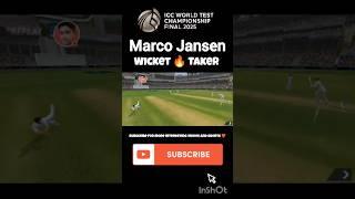 marco jansen Wicket  Taker #anshcmfgaming #wtcfinal #wtc25 #wtcfinallive #shorts #savaus #ausvssa