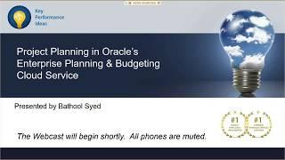 Project Financial Planning in Oracle EPBCS