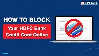 How to Block your HDFC Bank Credit Card Online  HDFC Bank