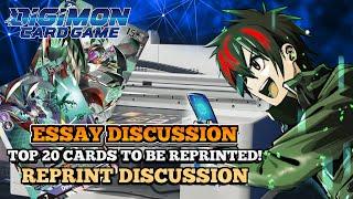 Digimon TCG | Essay Discussion - Top 20 Cards to be Reprinted! A Reprint Discussion