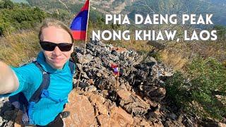 Climbing the beautiful Pha Daeng Peak in Nong Khiaw, Laos.