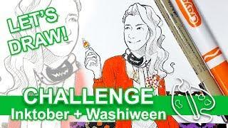 #Inktober and #Washiween - Let's Draw!