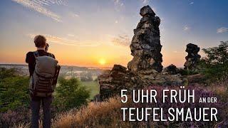 5 Uhr früh ● Fotografieren an der Teufelsmauer ● Harz