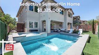 Seductive $1,325,000 Summerlin Home. 3,322 sqft, Pool, Jacuzzi, 3BD + loft, 3CG. For Sale Las Vegas