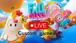 Live  Fall guys customs with viewers